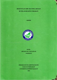 Penentuan Tipe Dan Pola Hujan Di Wilayah Kota Tarakan