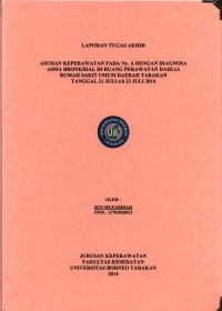 Asuhan Keperawatan Pada Ny. A Dengan Diagnosa Asma Bronkhial Di Ruang Perawatan Dahlia Rumah Sakit Umum Daerah Tarakan Tanggal 21 Juli s/d 23 Juli 2014