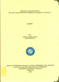 Penggunaan Konjungsi Dalam Naskah Pidato Sambutan Walikota Tarakan