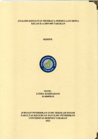 Analisis Kesulitan Membaca Permulaan Siswa Kelas II-A SDN 005 Tarakan