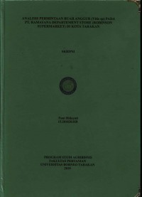 Analisis Permintaan Buah Anggur (Vitis sp.) Pada PT. Ramayana Department Store (Robinson Supermarket) Di Kota Tarakan
