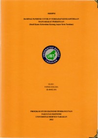 Dampak Pandemi Covid-19 Terhadap Kesejahteraan Masyarakat Perkotaan (Studi Kasus Kelurahan Karang Anyar Kota Tarakan)