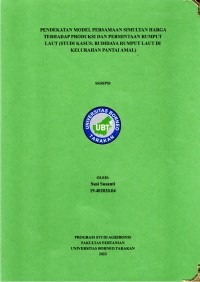Pendekatan Model Persamaan Simultan Harga Terhadap Produksi Dan Permintaan Rumput Laut (Studi Kasus: Budidaya Rumput Laut Di Kelurahan Pantai Amal)