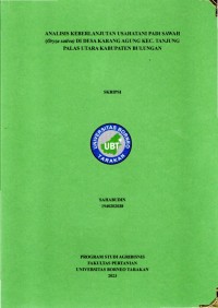 Analisis Keberlanjutan Usahatani Padi Sawah (Oryza sativa) Di Desa Karang Agung Kec. Tanjung Palas Utara Kabupaten Bulungan