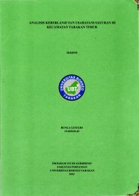 Analisis Keberlanjutan Usahatani Sayuran Di Kecamatan Tarakan Timur