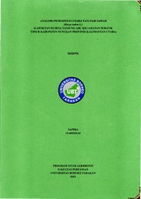 Analisis Pendapatan Usaha Tani Padi Sawah (Oryza sativa l.) Gapoktan Di Desa Tanjung Aru Kecamatan Sebatik Tengah Kabupaten Nunukan Provinsi Kalimantan Utara