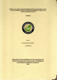 Survei Gaya Belajar Mahasiswa Fakultas Keguruan Dan Ilmu Pendidikan Unversitas Borneo Tarakan Di Masa Pandemi Covid-19