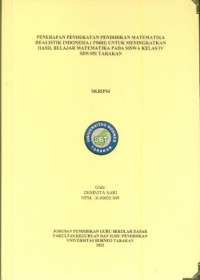 Penerapan Pendekatan Pendidikan Matematika Realistik Indonesia (PMRI) Untuk Meningkatkan Hasil Belajar Matematika Pada Siswa Kelas IV SDN 051 Tarakan