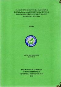 Analisis Pendapatan Usaha Tani Rumput Laut (Eucheuma cottoni) Di Kelurahan Tanjung Harapan Kecamatan Nunukan Selatan Kabupaten Nunukan