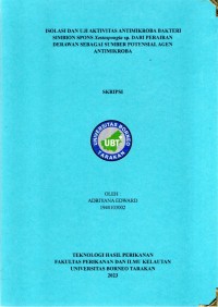 Isolasi Dan Uji Aktivitas Antimikroba Bakteri Simbion Spons Xestospongia sp. Dari Perairan Derawan Sebagai Sumber Potensial Agen Antimikroba