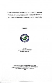 Etnozoologi Masyarakat Suku Dayak Kayan Terhadap Ikan (Studi Kasus Di Desa Data Dian Kecamatan Kayan Hilir Kabupaten Malinau)