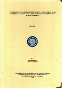 Pengembangan Media Pembelajaran Audio Visual Pada Materi Sifat-Sifat Benda Dan Perubahannya Di Kelas V-A SDN 047 Tarakan