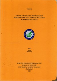 Faktor-faktor Yang Mempengaruhi Pendapatan Nelayan Ambau Di Desa Liagu Kabupaten Bulungan