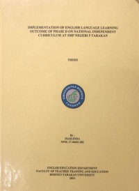 Implementation Of English Language Learning Outcome Of Phase D On National Independent Curriculum At SMP Negeri 5 Tarakan