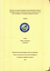 Penggunaan Bahasa Prokem Pada Mahasiswa Jurusan Pendidikan Bahasa Indonesia Fakultas Keguruan Dan Ilmu Pendidikan Universitas Borneo Tarakan