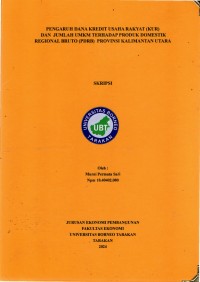 Pengaruh Dana Kredit Usaha Rakyat (KUR) Dan Jumlah Umkm Terhadap Produk Domestik Regional Bruto (PDRB) Provinsi Kalimantan Utara