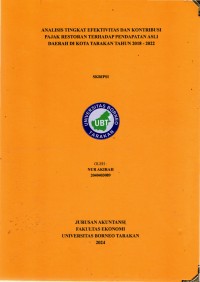 Analisis Tingkat Efektivitas Dan Kontribusi Pajak Restoran Terhadap Pendapatan Asli Daerah Di Kota Tarakan Tahun 2018 - 2022