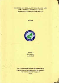 Pengembangan Media Kartu Membaca Suku Kata Untuk Membaca Permulaan Kelas I Di SD MI DAUD Kholifatulloh Tarakan