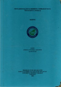 Pengaruh Salinitas Berbeda Terhadap Daya Tetas Kista Artemia sp.