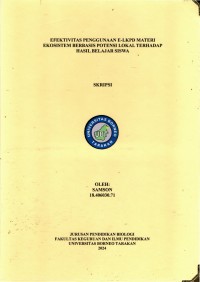 Efektivitas Penggunaan E-LKPD Materi Ekosistem Berbasis Potensi Lokal Terhadap Hasil Belajar Siswa