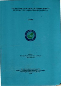Kajian Salinitas Optimal Untuk Pertumbuhan Benih Ikan Nila (Oreochromis niloticus)