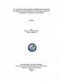 An Analysis Of Students’ Problems In Online Learning At English Education Department  Of Borneo Tarakan University