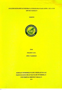 Analisis Kemampuan Membaca Pemahaman Pada Siswa Kelas 5B SDN 043 Tarakan
