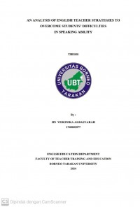 An Analysis Of English Teacher Strategies To Overcome Students’ Difficulties In Speaking Ability