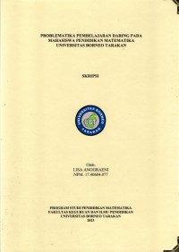 Problematika Pembelajaran Daring Pada Mahasiswa Pendidikan Matematika Universitas Borneo Tarakan