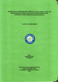 Efektivitas Ekstrak Daun Pepaya (Carica papaya l.) Dalam Pengendalian Hama Kutu Daun (Aphis gossypii) Pada Tanaman Cabai Merah (Capsicum annum l.)