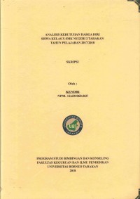 Analisis Kebutuhan Harga Diri Siswa Kelas X SMK Negeri 2 Tarakan Tahun Pelajaran 2017/2018