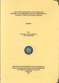 Pengaruh Teknik Self-Talk Terhadap Kepercayaan Diri Siswa Kelas IX SMP Negeri 9 Tarakan Tahun Pelajaran 2018/2019