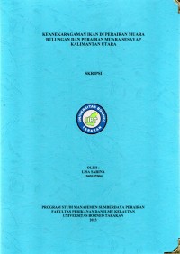 Keanekaragaman Ikan Di Perairan Muara Bulungan Dan Perairan Muara Sesayap Kalimantan Utara