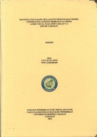 Meningkatkan Hasil Belajar IPS Mengunakan Model Cooperative Learning Berbantuan Media Audio Visual Pada Siswa Kelas V-A SDN 001 Tarakan