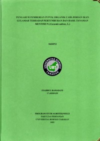 Pengaruh Pemberian Pupuk Organik Cair Jeroan Ikan Gulamah Terhadap Pertumbuhan Dan Hasil Tanaman Mentimun (Cucumis sativus l.)