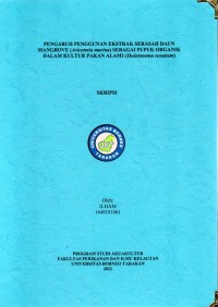 Pengaruh Penggunaan Ekstrak Serasah Daun Mangruve (Avicennia marina) Sebagai Pupuk Organik Dalam Kultur Pakan Alami (Skeletonema costatum)