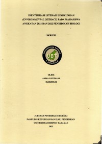 Identifikasi Literasi Lingkungan (Environmental Literacy) Pada Mahasiswa Angkatan 2021 Dan 2022 Pendidikan Biologi