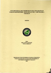 Analisis Kesalahan Berbahasa Dalam Karangan Narasi Ekspositoris  Siswa Kelas VIII-2  SMP Negeri 1 Tarakan