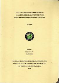 Efektivitas Strategi Brainwriting Dalam Pembelajaran Menulis Puisi Siswa Kelas VIII SMP Negeri 12 Tarakan
