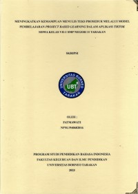 Meningkatkan Kemampuan Menulis  Teks Prosedur Melalui Model Pembelajaran Project Based Learning Dalam Aplikasi Tiktok Siswa Kelas VII-1 SMP Negeri 11 Tarakan