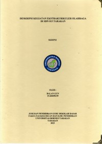 Deskripsi Kegiatan Ekstrakurikuler Olahraga Di SDN 013 Tarakan