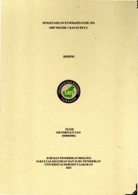 Pengetahuan Etnosains Guru IPA SMP Negeri 1 Kayan Hulu