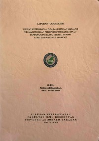 Asuhan Keperawatan Pada Tn. G Dengan Masalah Utama Gangguan Persepsi Sensori: Halusinasi Pendengaran Ruang Teratai Rumah Sakit Umum Daerah Tarakan
