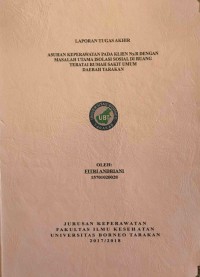 Asuhan Keperawatan Pada Klien Ny. R Dengan Masalah Utama Isolasi Sosial Di Ruang Teratai Rumah Sakit Umum Daerah Tarakan