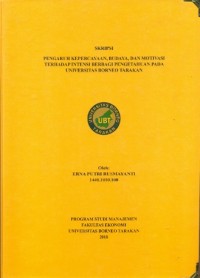 Pengaruh Kepercayaan, Budaya, dan Motivasi Terhadap Intensi Berbagi Pengetahuan Pada Universitas Borneo Tarakan