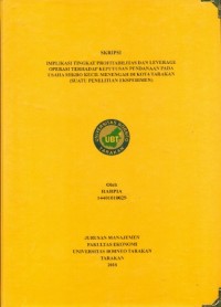 Implikasi Tingkat Profitabilitas Dan Leverage Operasi Terhadap Keputusan Pendanaan Pada Usaha Mikro Kecil Menengah Di Kota Tarakan (Suatu Penelitian Eksperimen)
