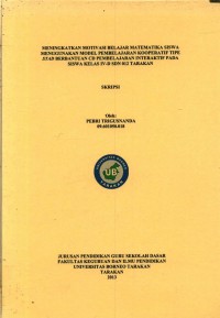 Meningkatkan Motivasi Belajar Matematika Siswa Menggunakan Model Pembelajaran Kooperatif Tipe STAD Berbantuan CD Pembelajaran Interaktif Pada Siswa Kelas IV-D SDN 012 Tarakan
