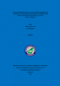 Studi Kondisi Biological Oxygen Demand (BOD) Dan Chemical Oxygen Demand (COD) Pada Limbah Cair Pengolahan Kulit Dan Kepala Udang Kota Tarakan