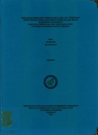 Pengaruh Frekuensi Perendaman Air Laut Terhadap Pertumbuhan Bibit Mangrove Jenis Avicennia alba Di Pembibitan Mangrove Fakultas Perikanan Dan Ilmu Kelautan Universitas Borneo Tarakan