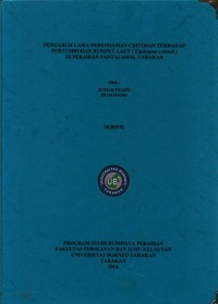 Pengaruh Lama Perendaman Chitosan Terhadap Pertumbuhan Rumput Laut (Eucheuma cottonii) Di Perairan Pantai Amal Tarakan